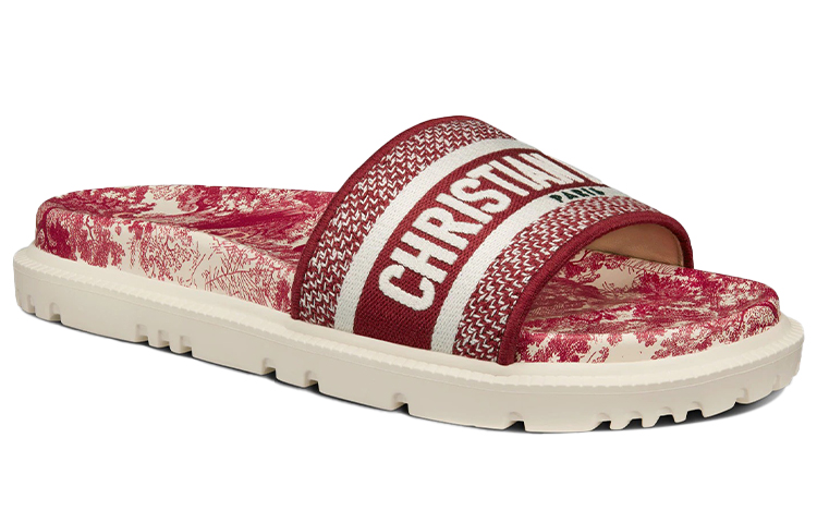 Order (W) Selipar Dior Dway Bersulam Kapas 'Merah' KCQ550TJE_S78W