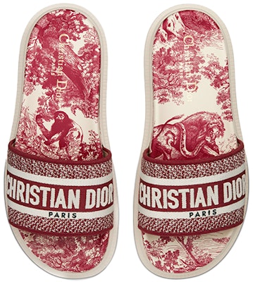 (Women) Dior Dway Embroidered Cotton Slide 'Red' KCQ550TJE_S78W Lookbook (Women) Dior Dway Embroidered Cotton Slide 'Red' KCQ550TJE_S78W