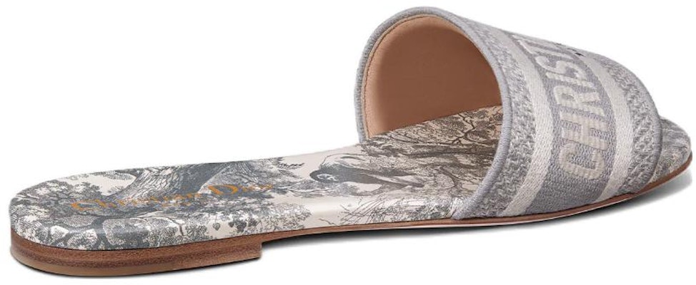 DIOR 迪奧 迪奧 Toile de Jouy 刺繡 Dway 棉質涼拖 女款 灰色 Order DIOR 迪奧 迪奧 Toile de Jouy 刺繡 Dway 棉質涼拖 女款 灰色