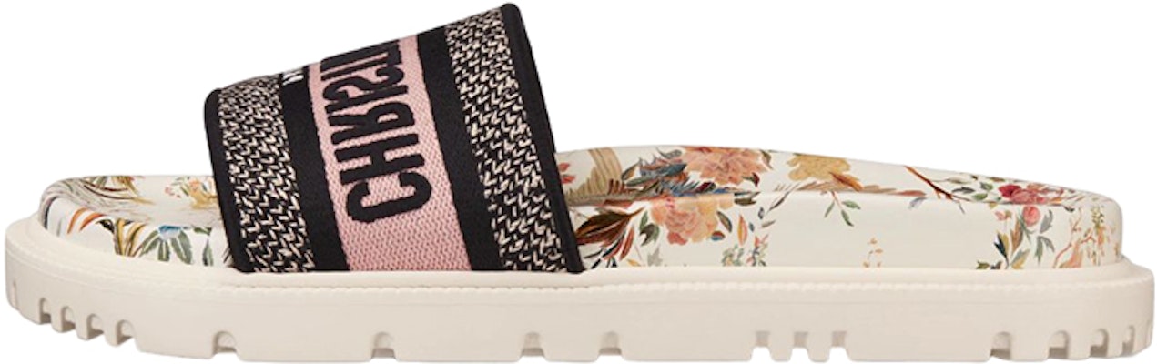 (Women) Dior Dway Embroidered Cotton Slides 'Beige Fashion' KCQ550JHR_S43L Buy (Women) Dior Dway Embroidered Cotton Slides 'Beige Fashion' KCQ550JHR_S43L
