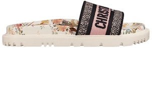 DIOR迪奧 Dway 棉質刺繡 時尚涼拖 女款 米色 Order DIOR迪奧 Dway 棉質刺繡 時尚涼拖 女款 米色