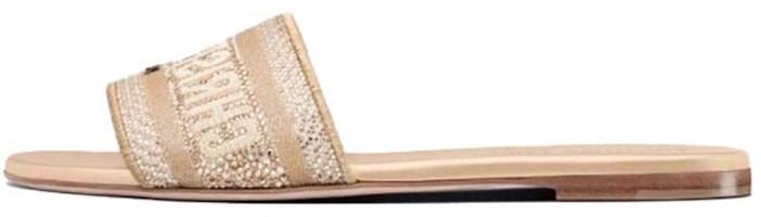 (Women) Dior Dway Embroidered Sandal 'Gold' KCQ209LCS_S62K (Women) Dior Dway Embroidered Sandal 'Gold' KCQ209LCS_S62K