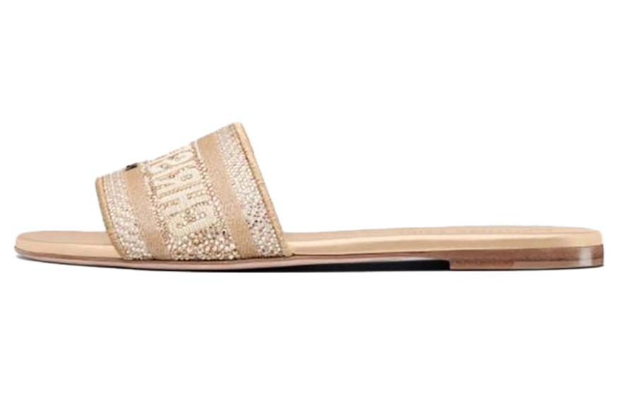 (Women) Dior Dway Embroidered Sandal 'Gold' KCQ209LCS_S62K