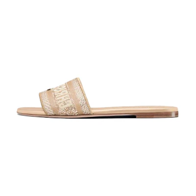 (W) Dior Dway Embroidered Sandal 'Gold'
