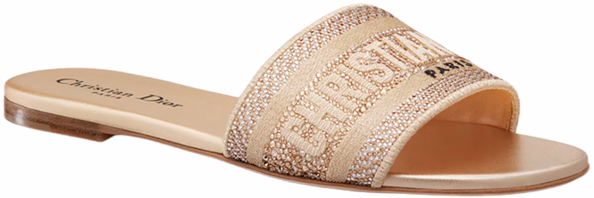 (W) Sandal Dior Dway Bordir 'Emas' KCQ209LCS_S62K Order (W) Sandal Dior Dway Bordir 'Emas' KCQ209LCS_S62K