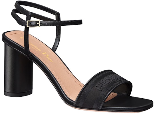 (Women) Dior Dway Embroidered Satin Leather Heeled Slide 'Black' KDQ896ETL_S900 Lookbook (Women) Dior Dway Embroidered Satin Leather Heeled Slide 'Black' KDQ896ETL_S900