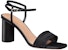(W) Dior Dway Sandal Tumit Tinggi Kulit Satin Sulaman 'Hitam' KDQ896ETL_S900