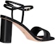 Shop (W) Dior Dway Sandal Kulit Satin Bersulam Hak Tinggi 'Hitam' KDQ896ETL_S900