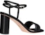 (W) Dior Dway Sandal Tumit Tinggi Kulit Satin Sulaman 'Hitam' KDQ896ETL_S900