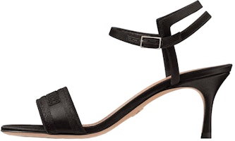 (Women) Dior Dway Embroidered Satin Open-Toe Buckle Slide 'Black' KCQ854SBS_S900 (Women) Dior Dway Embroidered Satin Open-Toe Buckle Slide 'Black' KCQ854SBS_S900