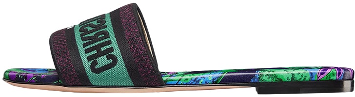 (Women) Dior Dway Embroidered Slide 'Green' KCQ209VOY_S21V (Women) Dior Dway Embroidered Slide 'Green' KCQ209VOY_S21V