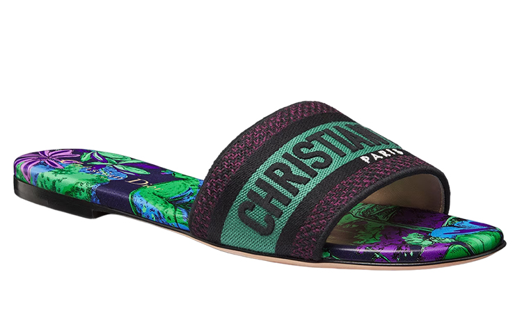 (W) Dior Dway Embroidered Slide 'Green' 圖 3