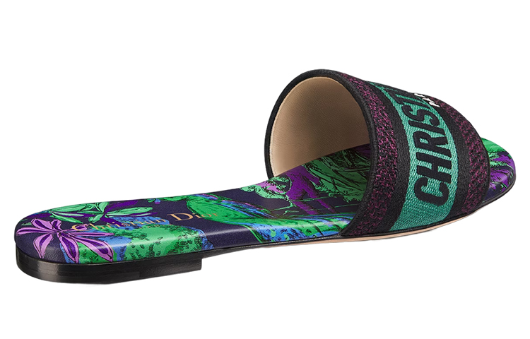 (W) Dior Dway Embroidered Slide 'Green' 圖 4
