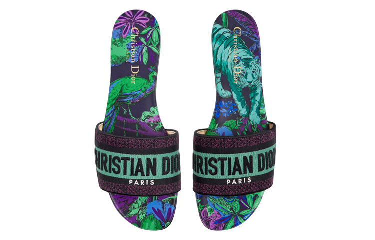 (W) Dior Dway Embroidered Slide 'Green' 圖 5