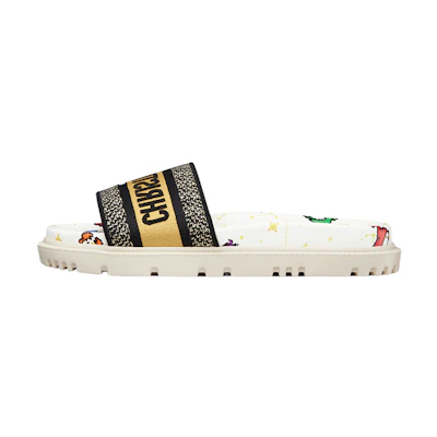 (W) Dior Dway Embroidered Slides 'Zodiac Signs'