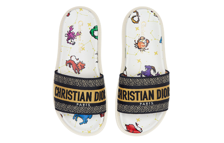 Purchase (W) Dior Dway Selipar Sulam 'Tanda Zodiak' KCQ550ZPE_S43L