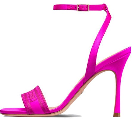 (Women) Dior Dway Fabric Open-Toe High-Heeled Buckle Slide Sandals 'Pink' KCQ853SBS_S65P Buy (Women) Dior Dway Fabric Open-Toe High-Heeled Buckle Slide Sandals 'Pink' KCQ853SBS_S65P