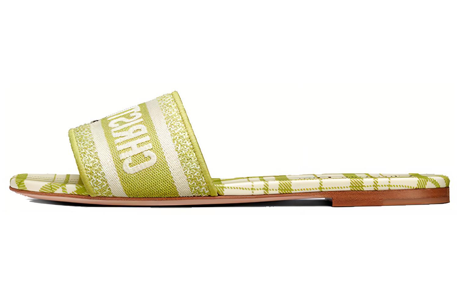 Buy (W) Dior Dway Fabrik Slaid 'Hijau Kuning' KCQ209CND_S46H