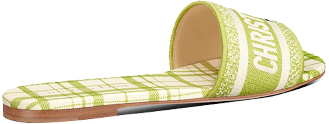 (Women) Dior Dway Fabric Slide 'Green Yellow' KCQ209CND_S46H Order (Women) Dior Dway Fabric Slide 'Green Yellow' KCQ209CND_S46H