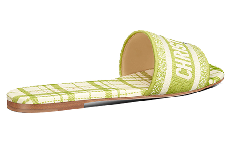 Order (W) Dior Dway Fabrik Slaid 'Hijau Kuning' KCQ209CND_S46H