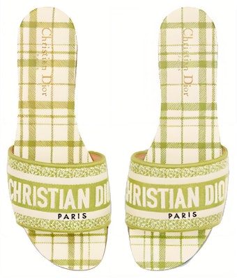 (Women) Dior Dway Fabric Slide 'Green Yellow' KCQ209CND_S46H Shop (Women) Dior Dway Fabric Slide 'Green Yellow' KCQ209CND_S46H