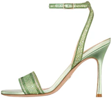 (Women) Dior Dway Heeled Sandal 'Green Buckle' KDQ707LCS_S79K (Women) Dior Dway Heeled Sandal 'Green Buckle' KDQ707LCS_S79K