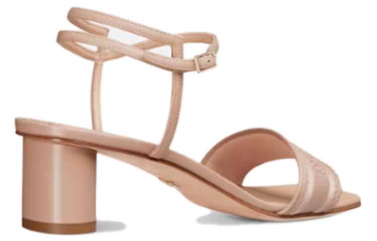 (W) Dior Dway Heeled Sandal 'Nude Embroidered Satin' 圖 4