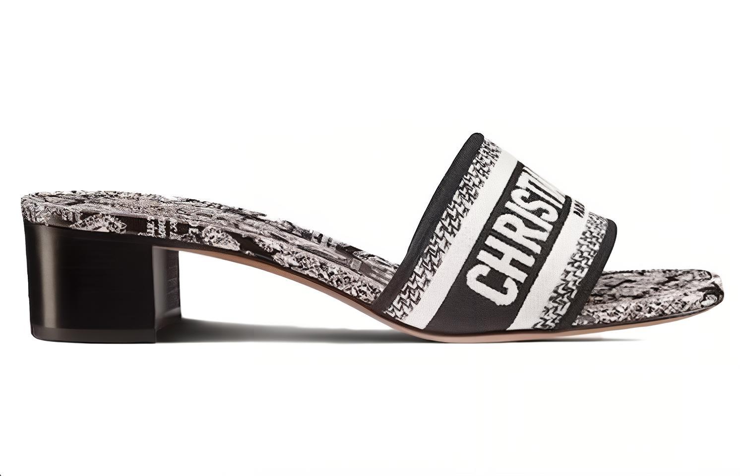 (W) Dior Dway Heeled Slide 'Black White' 圖 2