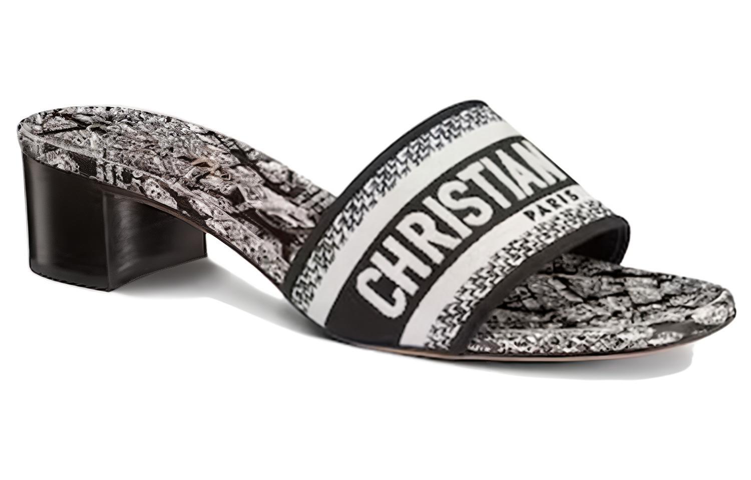 (W) Dior Dway Heeled Slide 'Black White' 圖 3