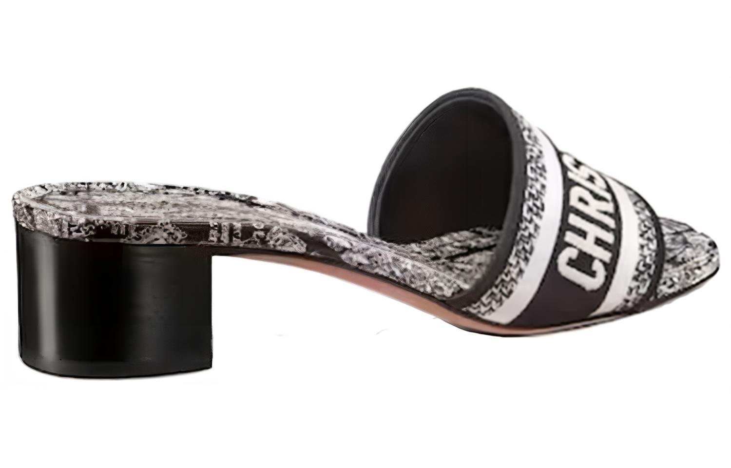 (W) Dior Dway Heeled Slide 'Black White' 圖 4
