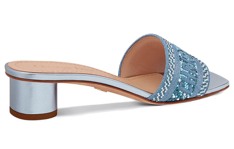 Lookbook (W) Dior Dway Heeled Slide ''Blauw Kristalborduurwerk'' KCQ860LCS_S80K