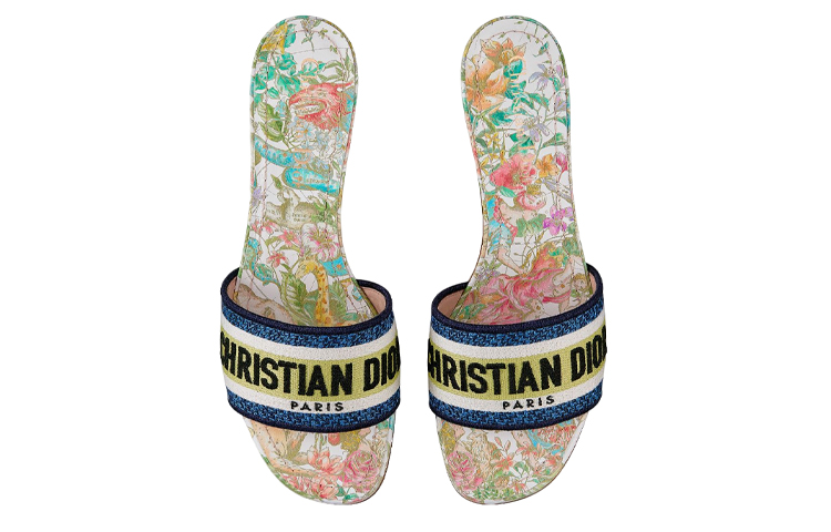 (W) Dior Dway Heeled Slide 'Blue White' 圖 5