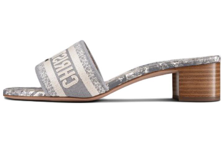 (Women) Dior Dway Heeled Slide 'Grey' KCQ244TJE_S21G