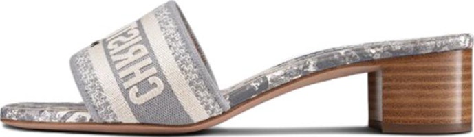 (Women) Dior Dway Heeled Slide 'Grey' KCQ244TJE_S21G (Women) Dior Dway Heeled Slide 'Grey' KCQ244TJE_S21G