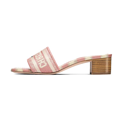 (W) Dior Dway Heeled Slide 'Pink'