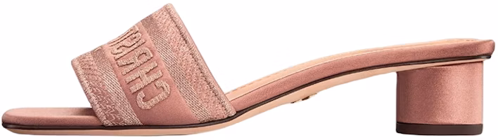 (Women) Dior Dway Heeled Slide 'Pink Logo Embroidery' KCQ858SBX_S70K (Women) Dior Dway Heeled Slide 'Pink Logo Embroidery' KCQ858SBX_S70K