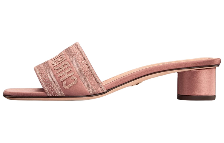 Buy (W) Dior Dway Heeled Slide ''Roze Logo Borduursel'' KCQ858SBX_S70K
