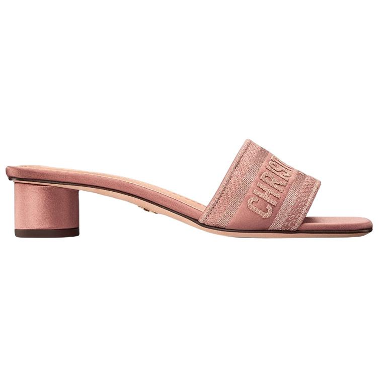 Order (W) Dior Dway Heeled Slide ''Roze Logo Borduursel'' KCQ858SBX_S70K