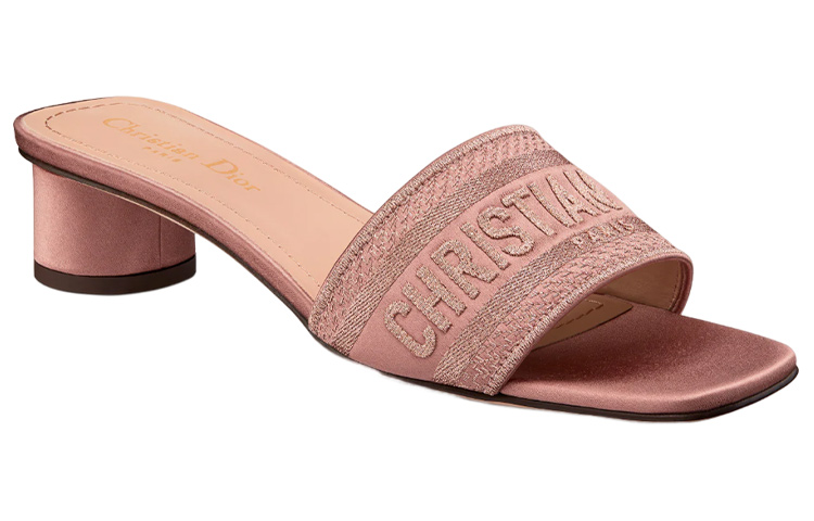 Lookbook (W) Dior Dway Heeled Slide ''Roze Logo Borduursel'' KCQ858SBX_S70K