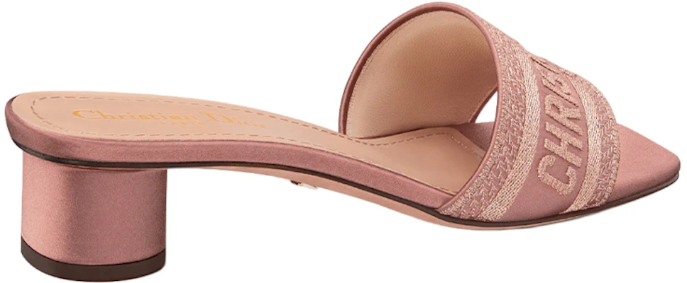 (W) Dior Dway Heeled Slide ''Roze Logo Borduursel'' KCQ858SBX_S70K Shop (W) Dior Dway Heeled Slide ''Roze Logo Borduursel'' KCQ858SBX_S70K