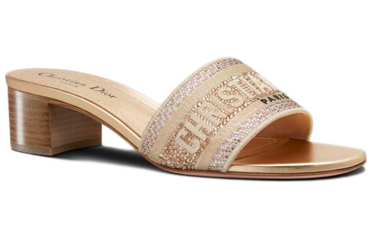Lookbook (W) Dior Dway Sandalias de Tacón 'Oro' KCQ244LCS_S62K