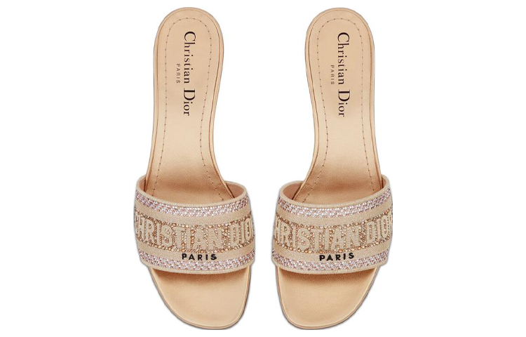 Shop (W) Dior Dway Sandalias de Tacón 'Oro' KCQ244LCS_S62K