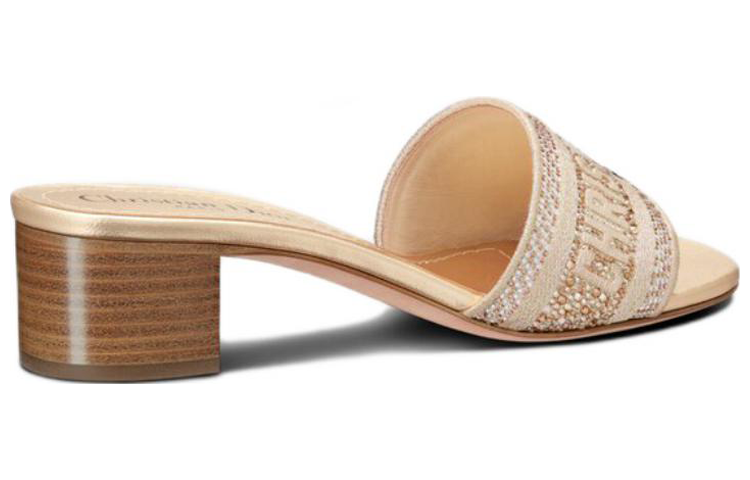 Purchase (W) Dior Dway Sandalias de Tacón 'Oro' KCQ244LCS_S62K
