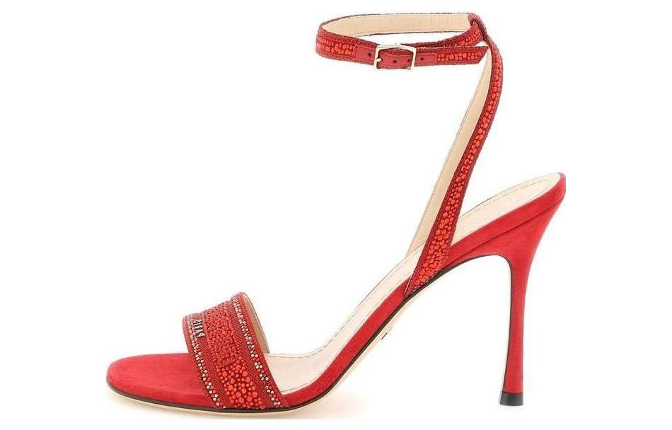 (W) Dior Dway High-Heel Slide 'Red Fashion'