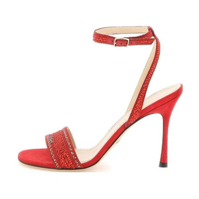 (W) Dior Dway High-Heel Slide 'Red Fashion'