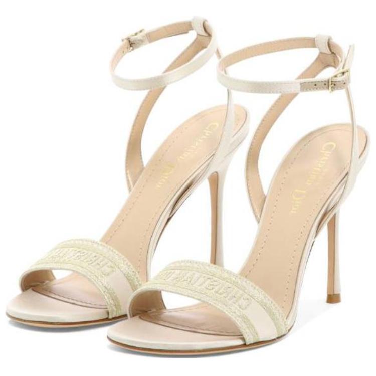 Shop (W) 디올 드웨이 베이지 하이힐 샌들 (Dior Dway Beige High-Heeled Sandal) KCQ853SB_X49K