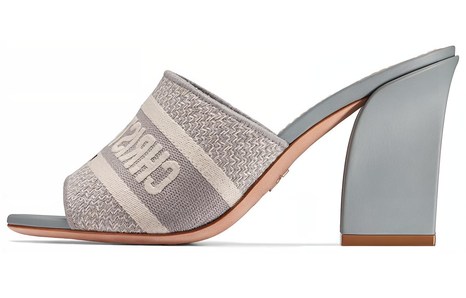 (Women) Dior Dway High-Heeled Slide 'Grey' KDQ358ERC_S33G