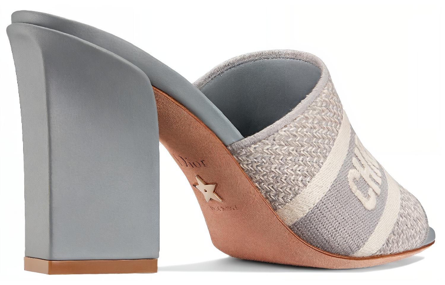 Lookbook (W) Dior Dway Selipar Tumit Tinggi 'Kelabu' KDQ358ERC_S33G