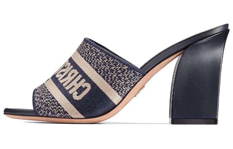 (Women) Dior Dway High-Heeled Slide 'Navy Blue' KDQ358ERC_S56B