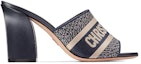 Order (W) Dior Dway Selipar Tumit Tinggi 'Biru Navy' KDQ358ERC_S56B